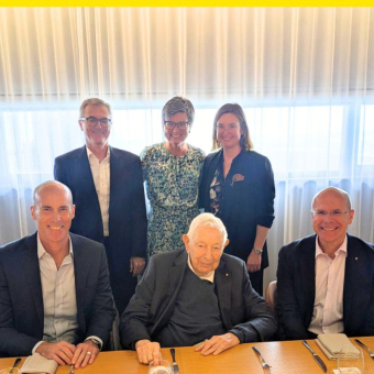 Centre Directors with Sir Anthony Mason AC KBE GMB KC, celebrating Sir Anthony's 100th birthday