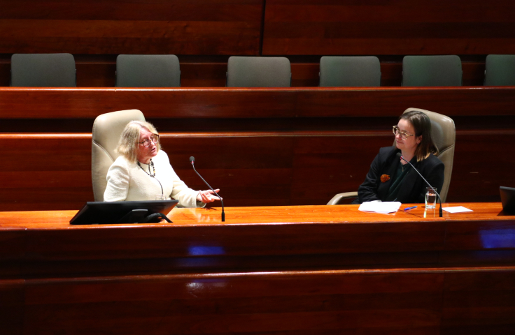 The Honourable Catherine Holmes AC SC with Gilbert + Tobin Centre of Public Law Director Professor Janina Boughey.